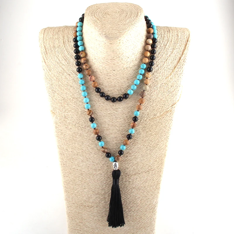 MD модные ювелирные изделия для йоги 8 мм 108 шт бисерные полудрагоценные камни с