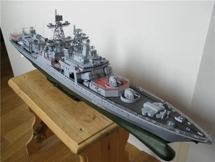 Бумажная модель Harlem российский Дредноут разрушитель адмирал Liefuqinke|missile destroyer|paper