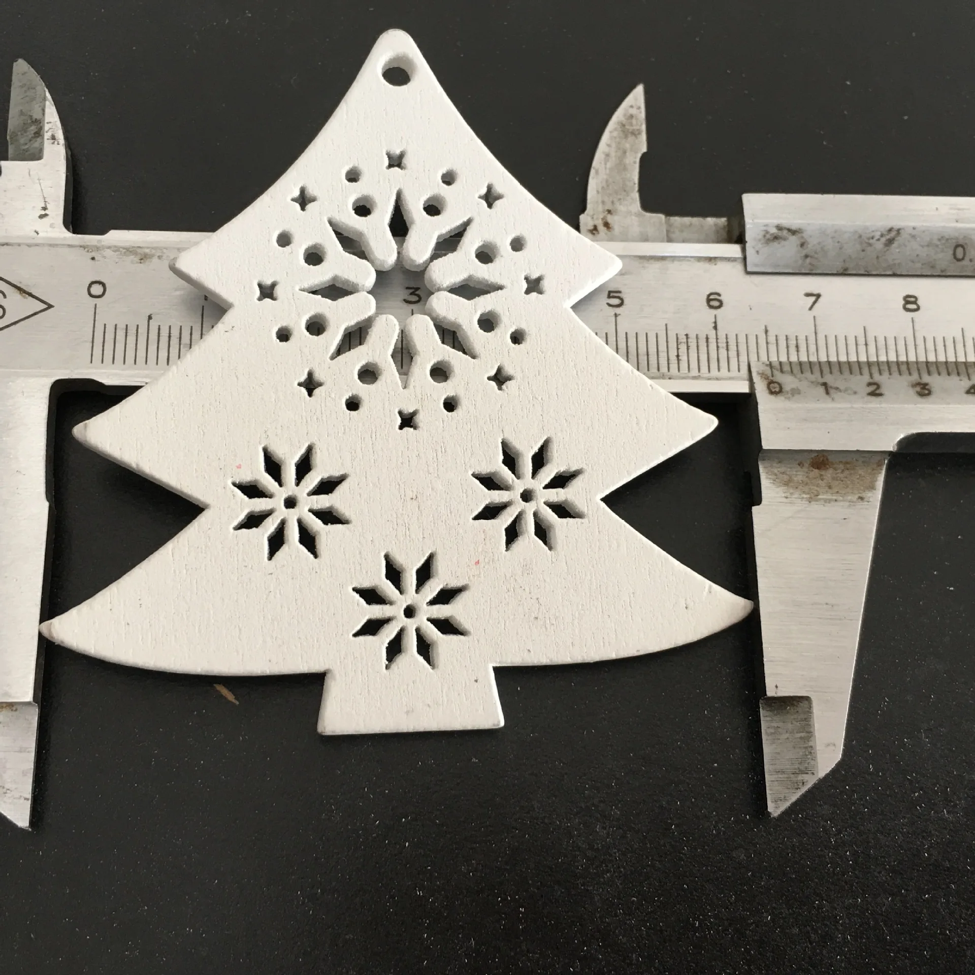 10pcs-14-white-tree4 10 шт. Рождественская елка деревянные украшения Рождественские украшения для дома Navidad деревянные подвесные Подвески Noel Декор год подарки - Цвет: 10pcs-14-white-tree4
