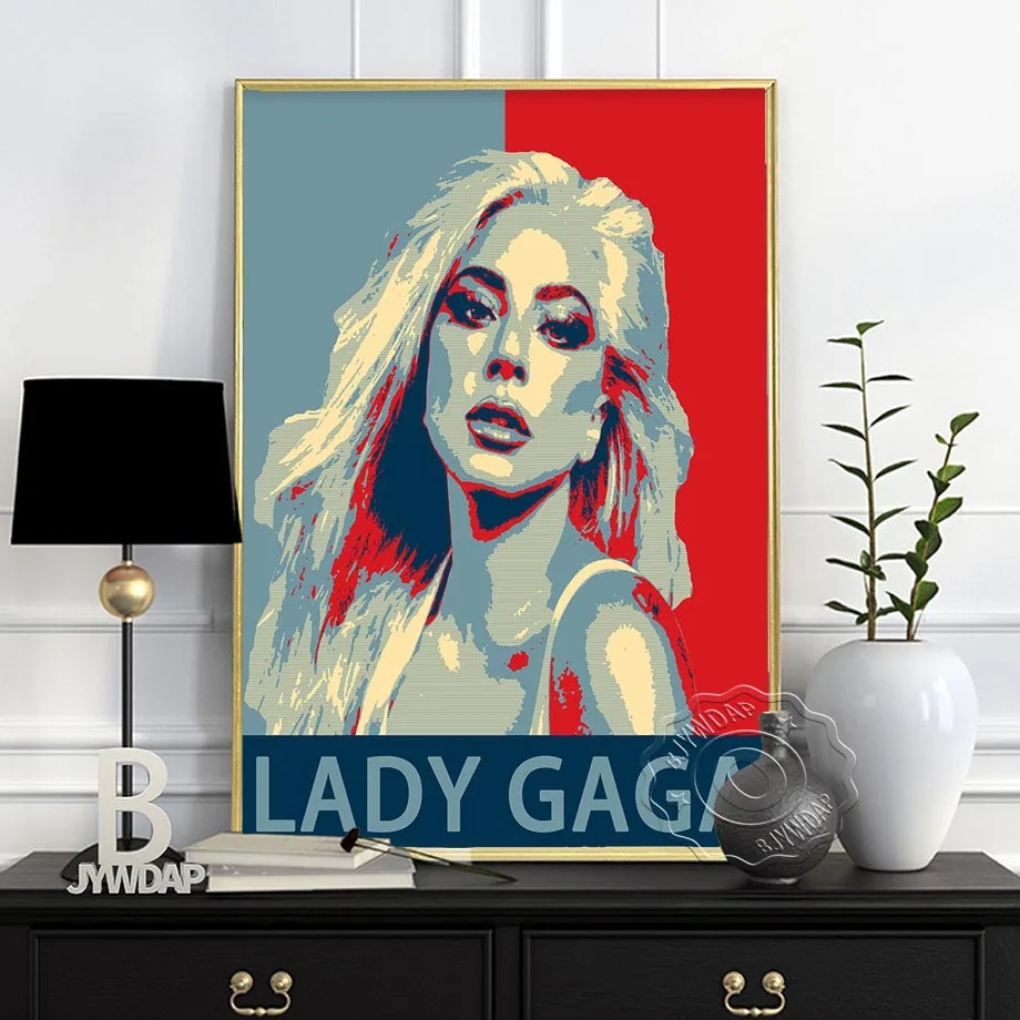 

Modern Abstract Lady Gaga Music Singer Star Wall Art Picture Posters and Prints Canvas Painting for Bedroom Living Room Decor