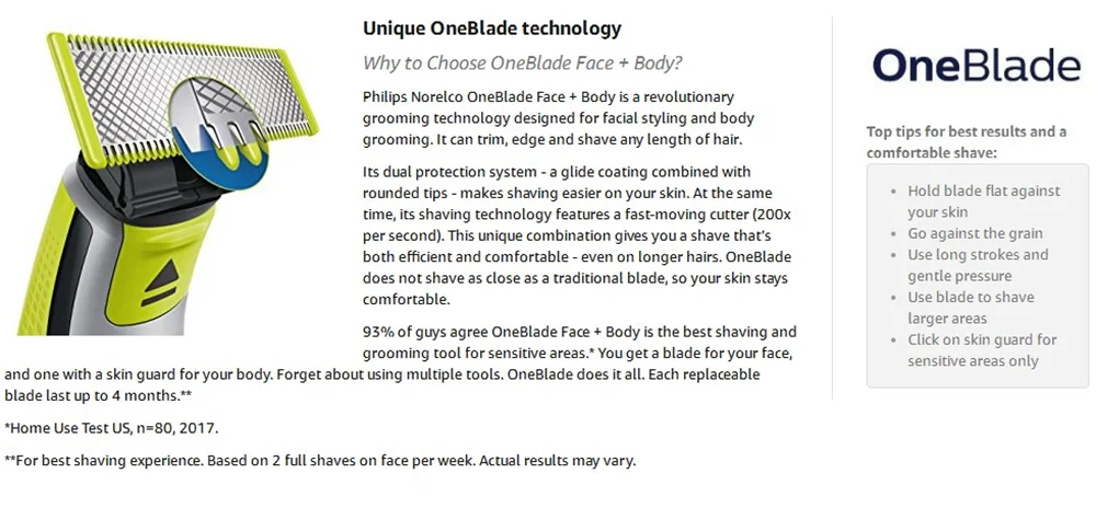 Электробритва Philips OneBlade QP2630 Влажная и сухая перезаряжаемая электрическая бритва с аккумулятором Li-lon 100-240 В для мужчин