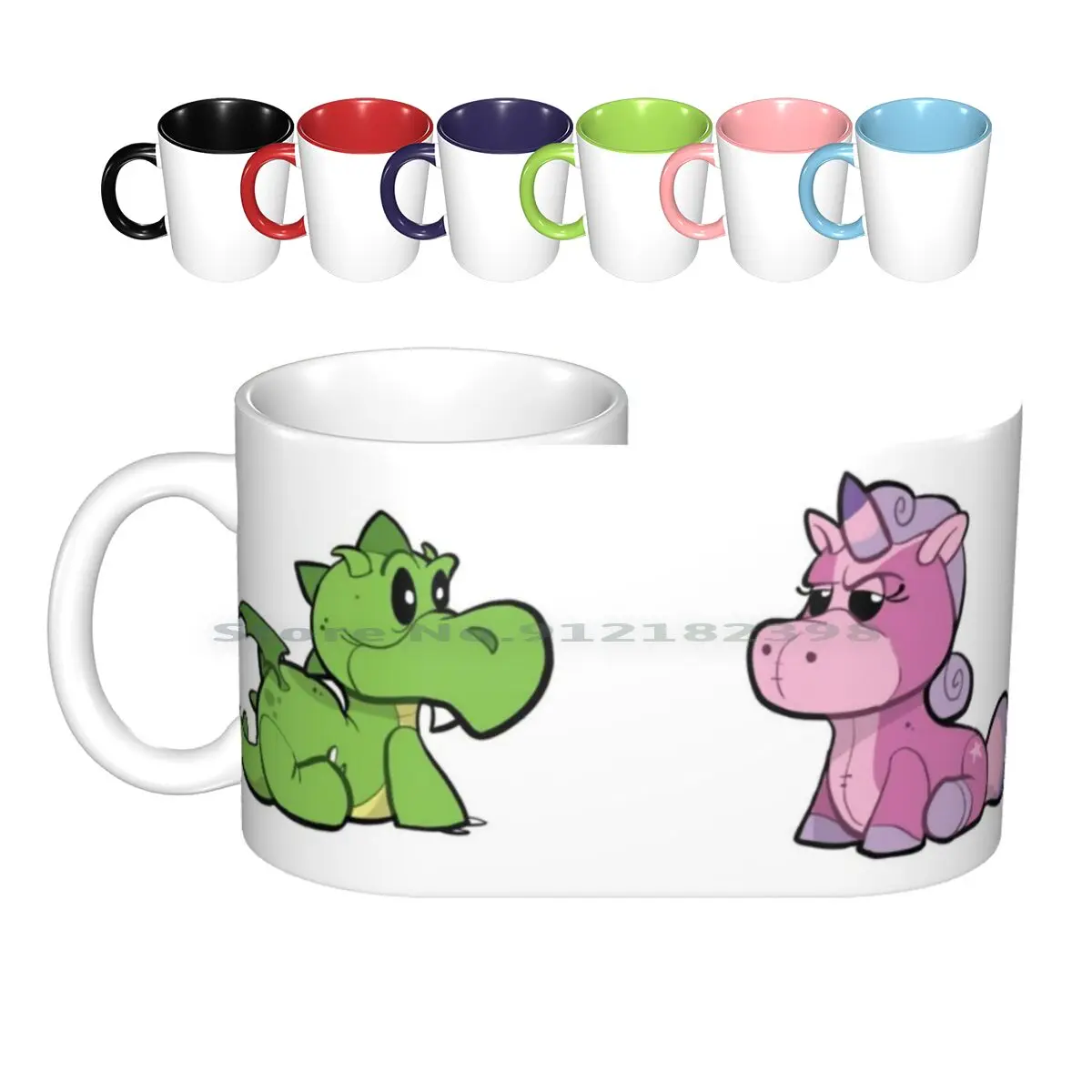 

Dragon And Unicorn Ceramic Mugs Coffee Cups Milk Tea Mug Comic Comics Comicstrip Webcomic Webcomics Creative Trending Vintage