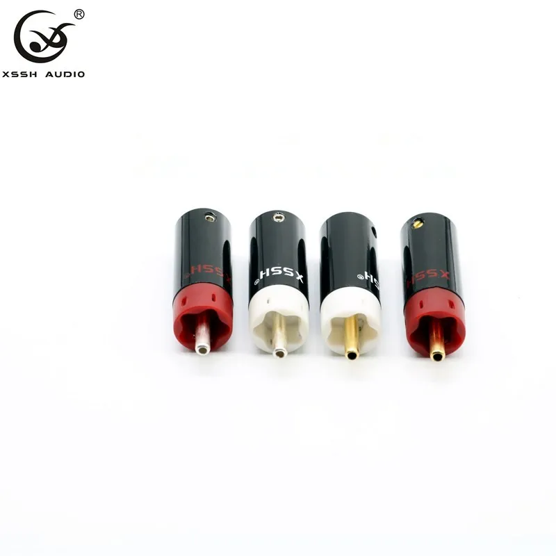 Hi-Fi Серебристый позолоченный Аудио-Видео штекер сделай сам адаптер для динамика