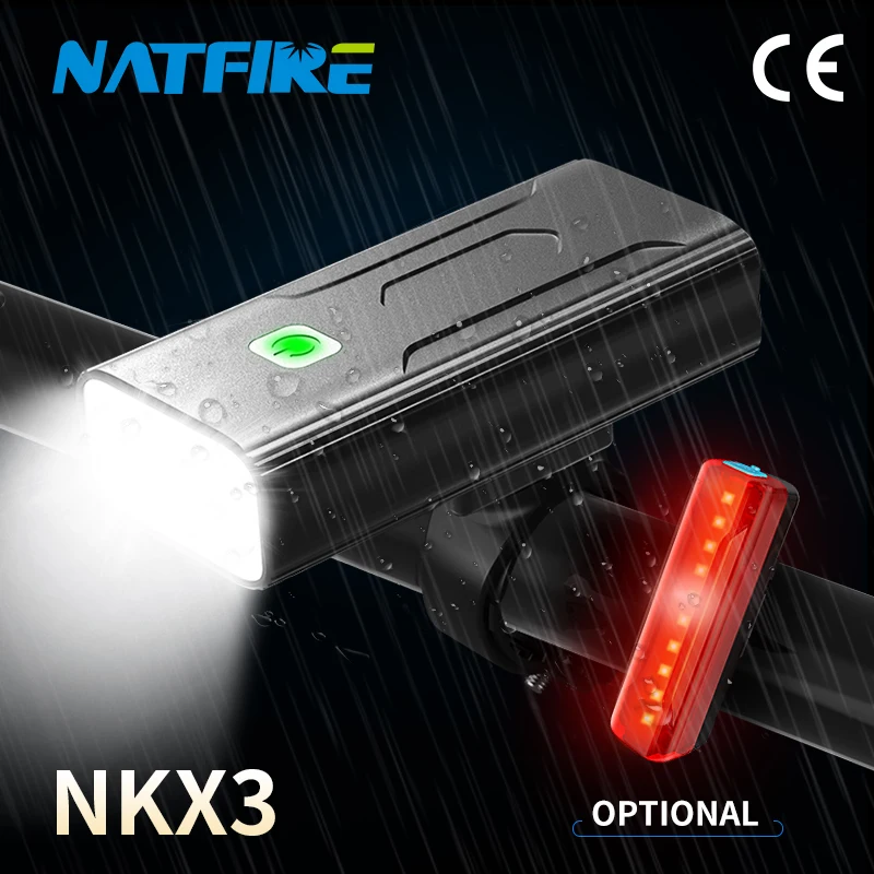 NATFIRE NKX3 велосипед светильник светодиодный 5200 мА/ч долгий срок действия USB