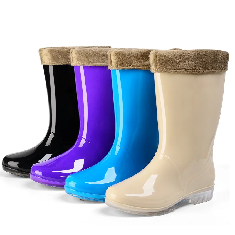 Сапоги Aleafalling женские непромокаемые плотная Съемная непромокаемая обувь без