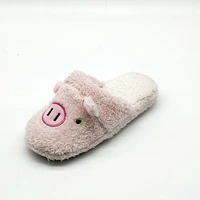 pink pig men women slippers cotton plush special indoor soft shoes custom cottoon slipper floor lovers shoes winter warm