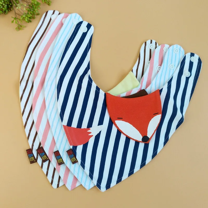 1 pcs Baby Waterproof Cotton Bandana Cartoon Dribble Bibs Newborn Slabber Absorbent Cloth Feeding Smock Eating Accessories | Детская