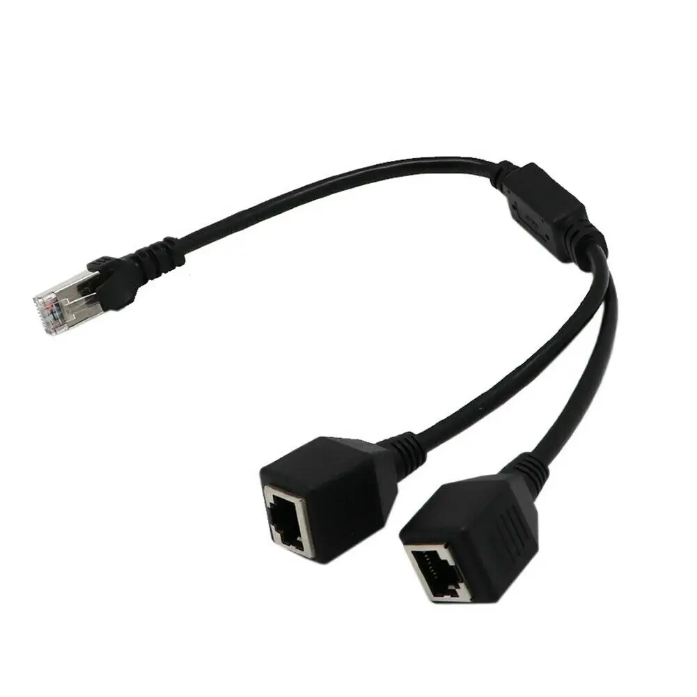 Сетевой разветвитель RJ45 CAT6/5 Male к 2 Female LAN Ethernet Соединительный Кабель-адаптер для HD