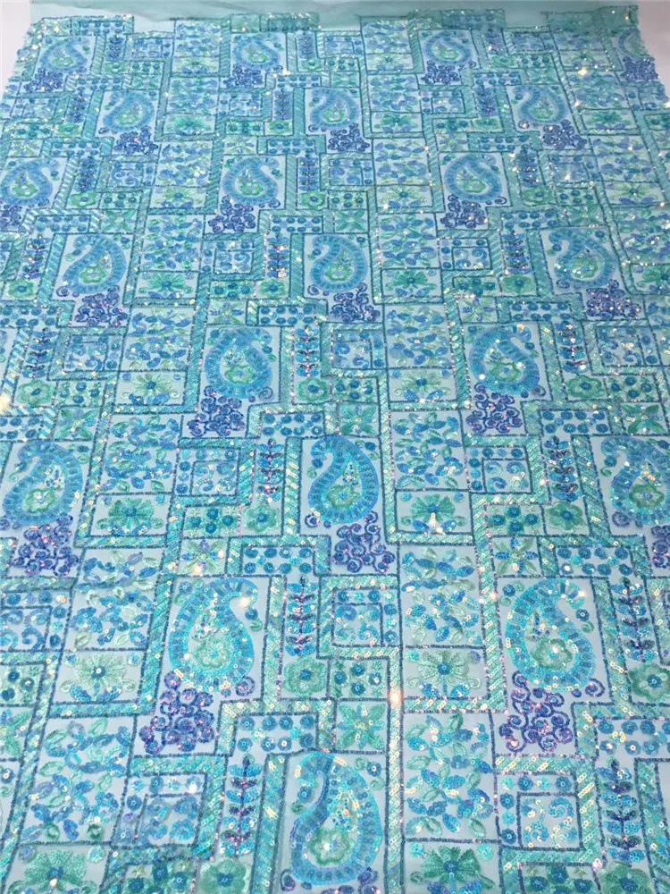 

MIQIER 2020 High Quality African nigerian tulle Lace Fabric cotton fabric Embroidery fabric with sequins Party Dress guipure