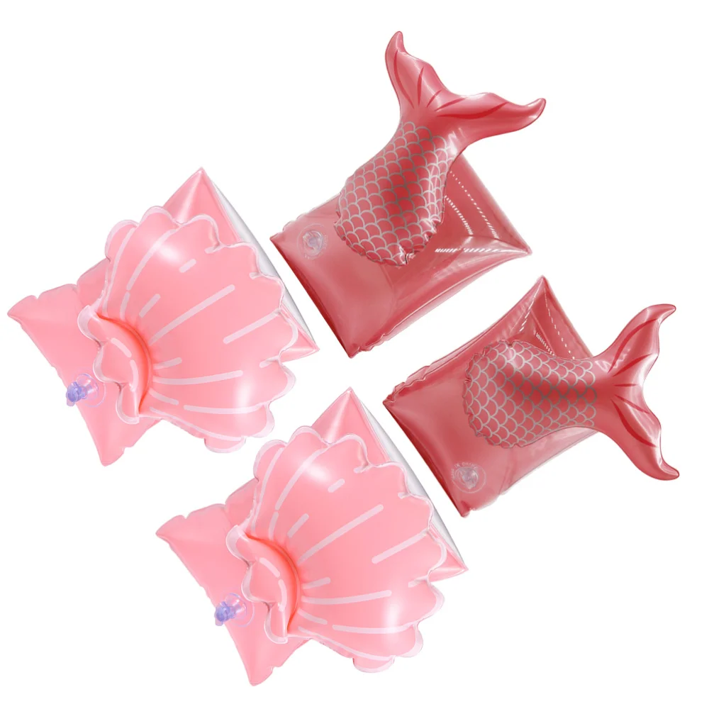 

2 Pairs Inflatable Children Arm Swimming Rings Arm Floats Swimming Sleeves