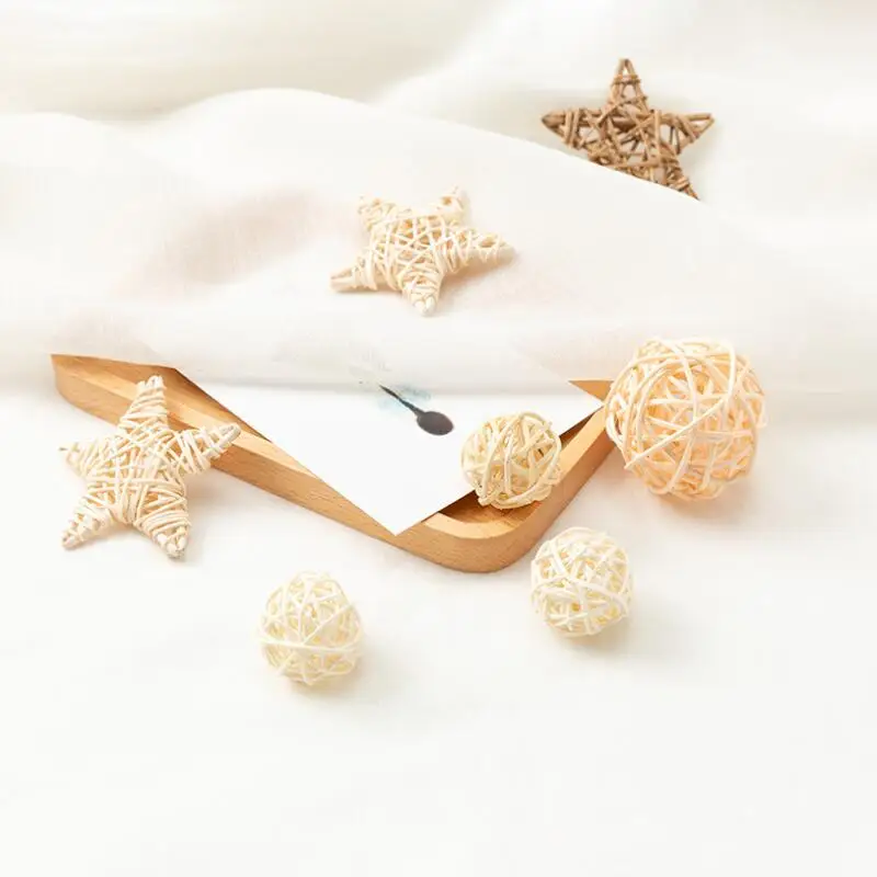 

Венок из ротанга «сделай сам» в форме сердца и звезды для дома, дня рождения, свадьбы, вечеринки, рождественские аксессуары для украшения, LX8748