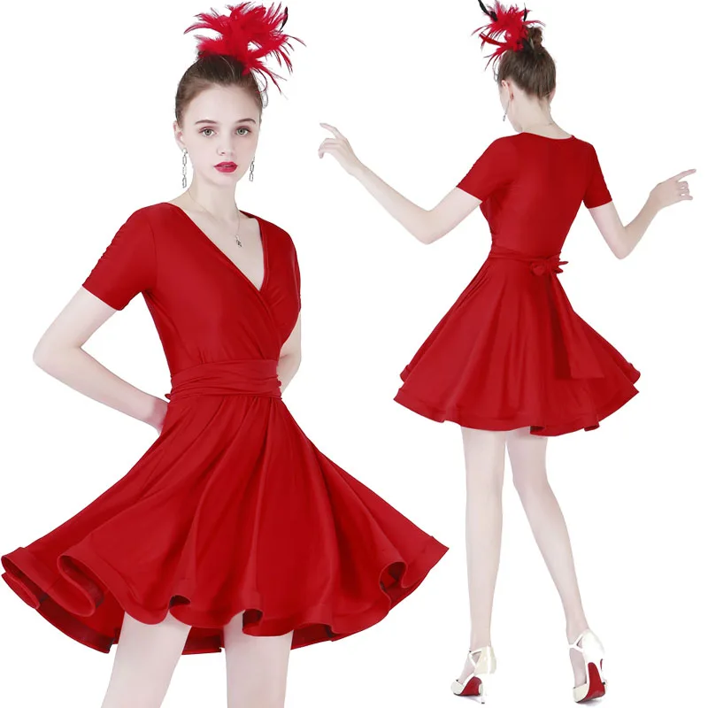 

Latin Dance Dress For Women Slim Tango Salsa Rumba Samba Cha Cha Practice Dancing Wear Ladies Ballroom Training Dresses DC3622