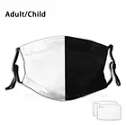 Черно-белая маска Pm2.5 для взрослых и детей с фильтром для самостоятельной сборки, черно-белая, черно-белая, однохроматическая Монокума