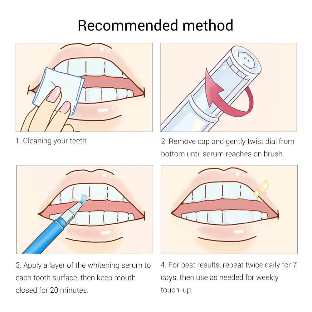 

BREYLEE Teeth Whitening Pen Peppermint Oil Essence Remove Coffee/Tee Stains Maintain Oral Hygiene Cleaning Plaque Tooth Care