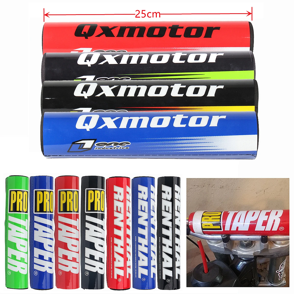 

Lengthened 25cm Handlebar Pads 7/8" Slider Grip For Honda CRF Suzuki RMZ Yamah YZF ATV Dirt Pit Bike Motorcycle Motocross Enduro