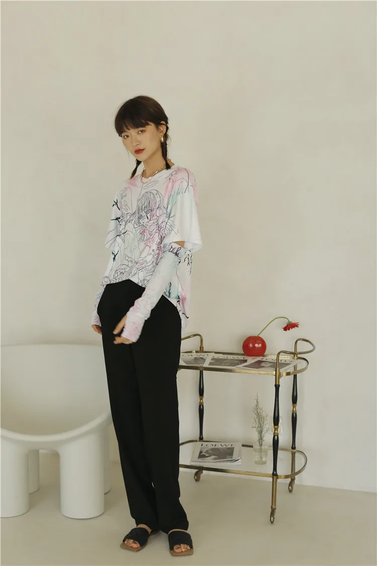 

Anime Tshirt Women Cartoon T Shirt Printed Casual Summer Top Short Sleeve Designer Tee Shirt Femme 2020 Fashion P379