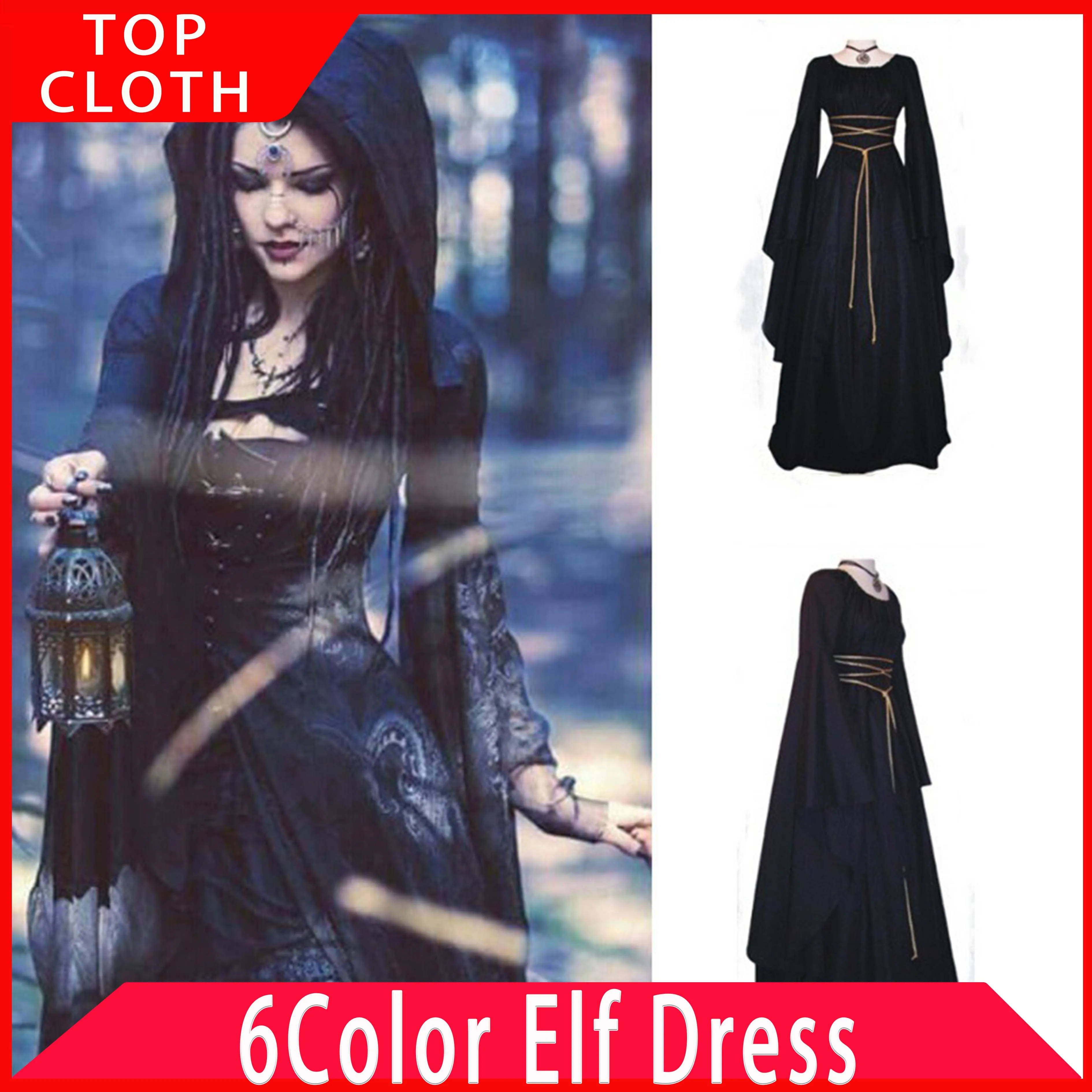 Женские платья для косплея Виктории средневековый эльф Хэллоуин Ретро