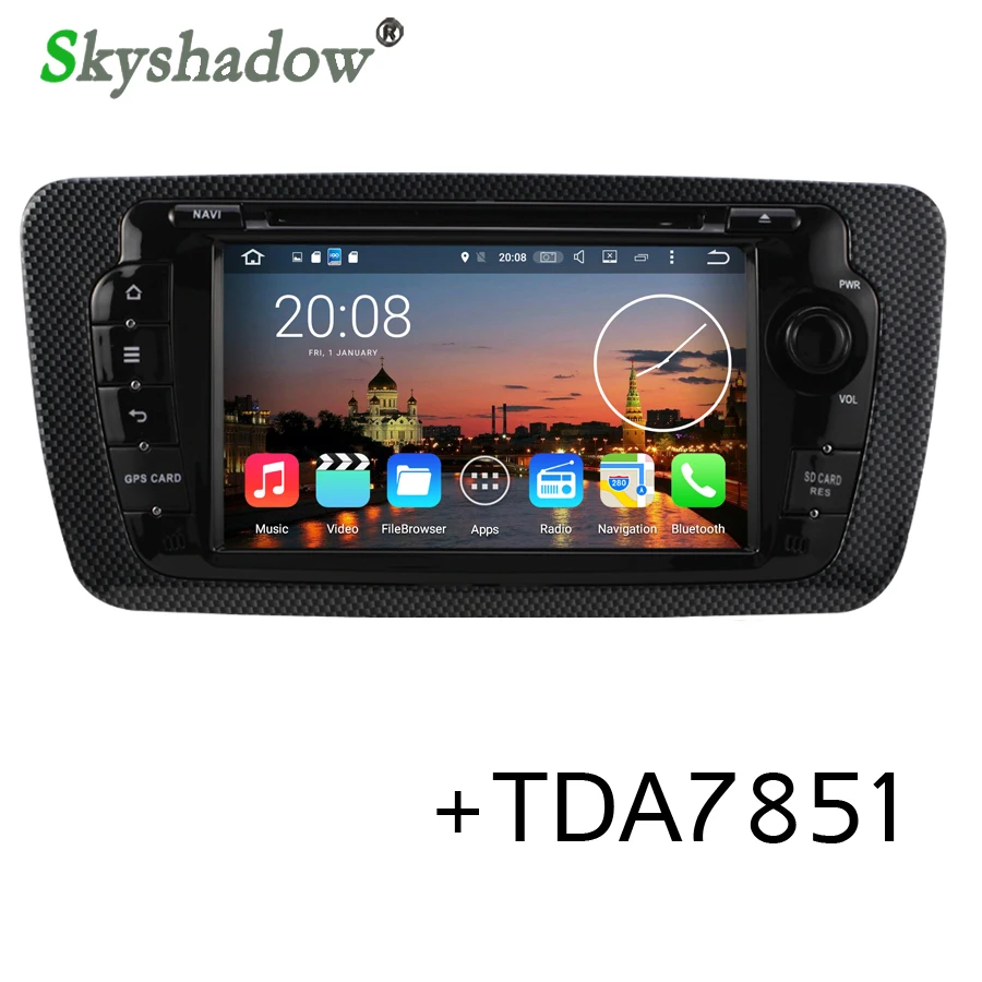Автомобильный DVD плеер IPS Android 9 0 2 ГБ + 16 4 ядра GPS карта RDS радио Bluetooth для VW Seat Ibiza 2009