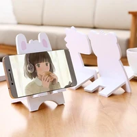 1pc phone holder cartoon wooden light weight cute panda dinosaurs cat animal cellphone tablet desktop holder stand wedding favor