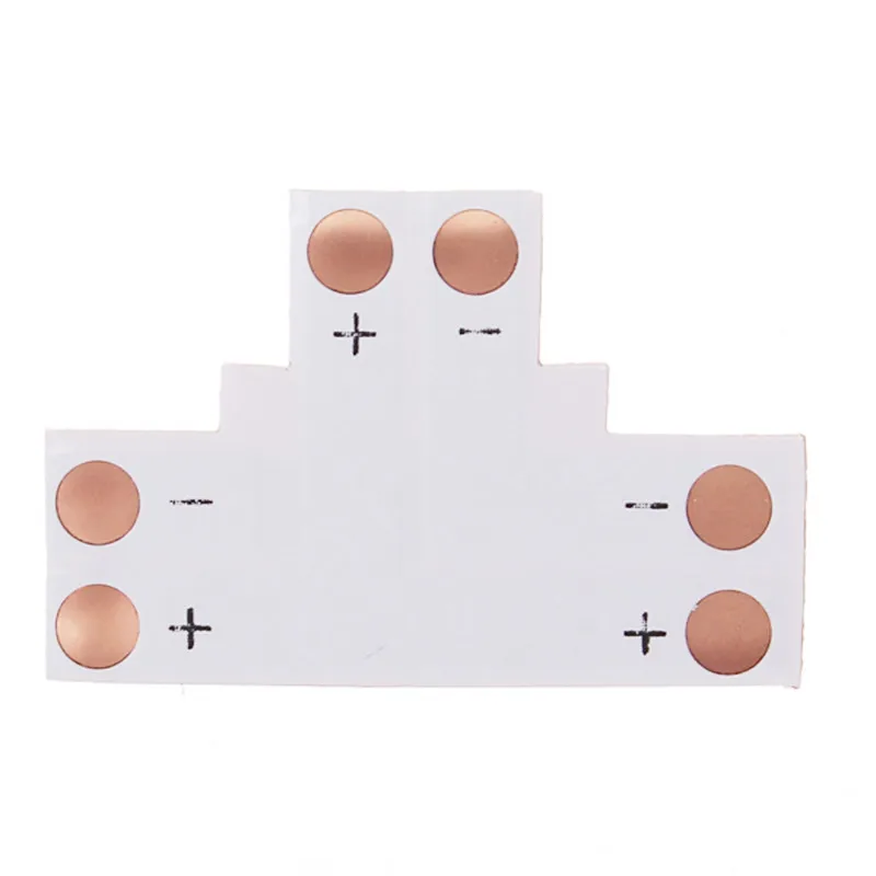 Быстроразъемный 2-контактный разъем Т-типа 10 мм беспаяльный для одноцветной