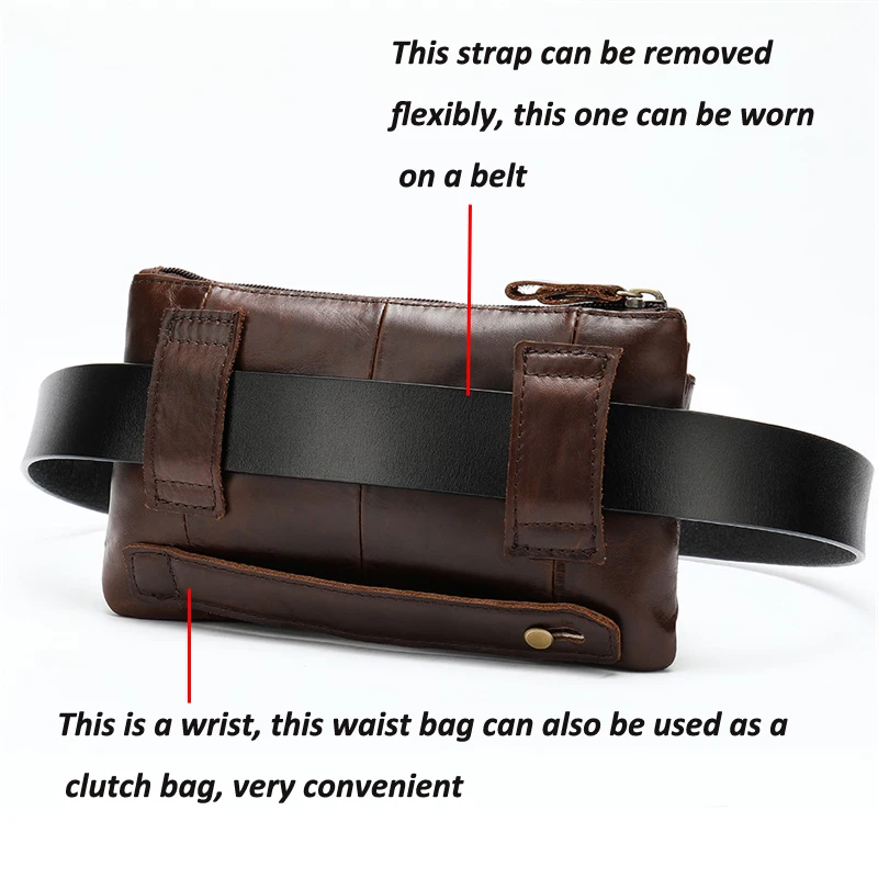 WESTAL Мужская поясная сумка из натуральной кожи для мужчин нагрудная клатч