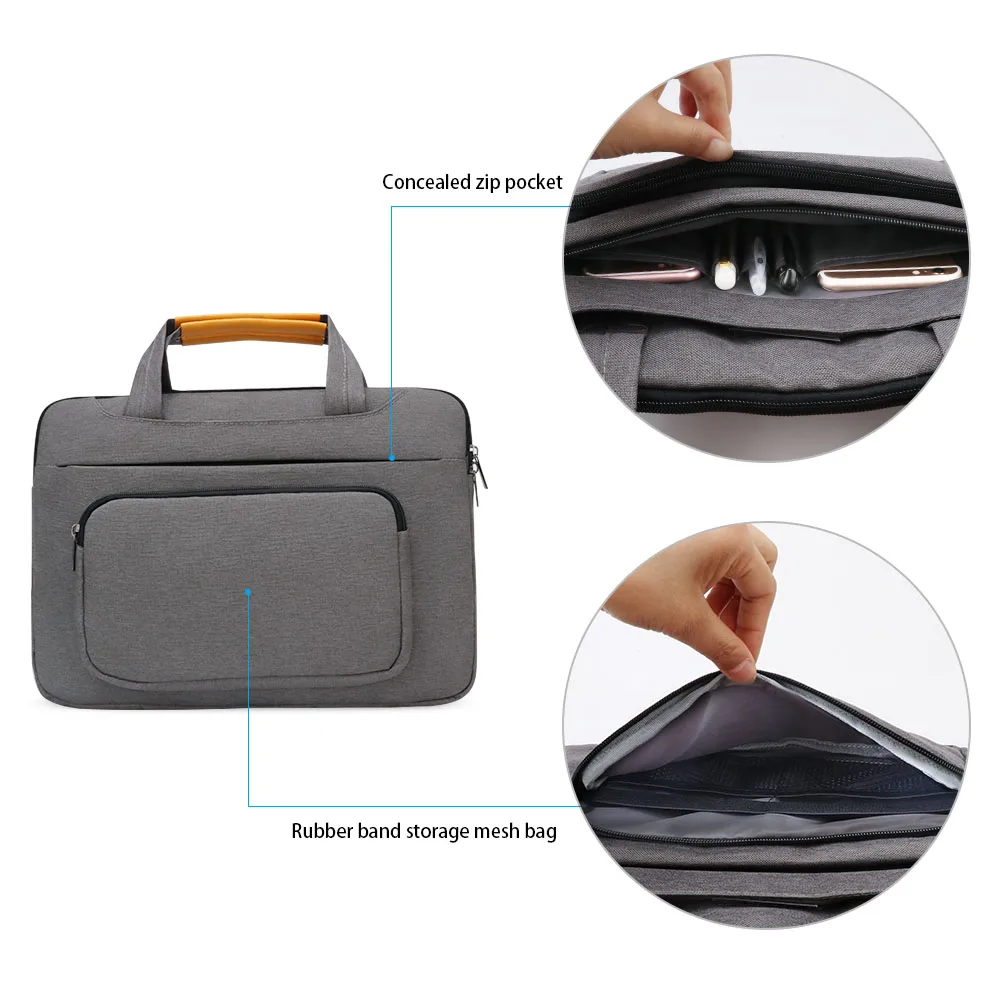 iCozzier 13.3 inch Front Pocket Laptop Sleeve Large Capacity Handbag Protective Business Case Bag for 13 Ultrabook/Notebook | Компьютеры и