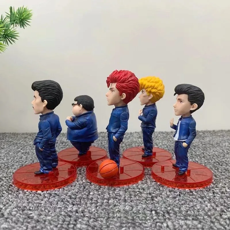

5pcs/set Anime Figures SLAM DUNK Kaede Rukawa Akagi Takenori Sakuragi Hanamichi Hisashi Mitsui Action Figurine Model Doll Toys