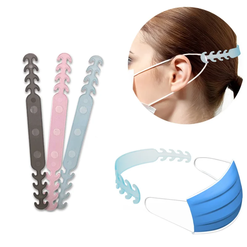 

10/20pcs Adjustable Anti-Slip Silicone Mask Ear Saver Clip Extension Hook Mask Strap Buckle Face Mask holder salva orejas