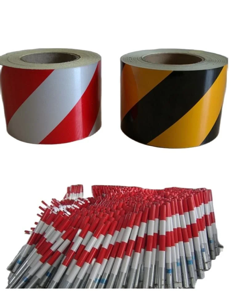 Самоклеящаяся светоотражающая лента 10 см шириной черная желтая красная белая