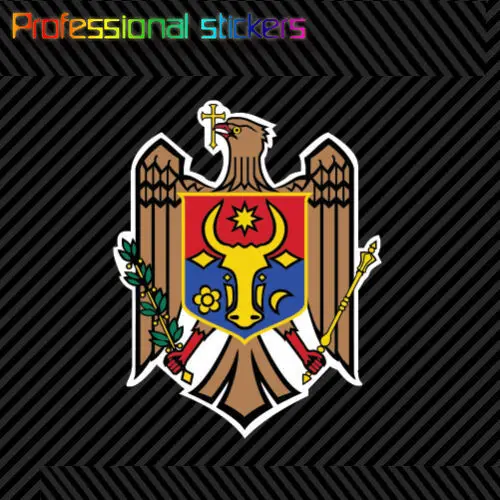 Молдавский герб Стикеры Наклейка самоклеющиеся виниловые флаг Молдовы МДА MD для