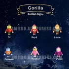 Карта NTAG215 с принтом животных Gorilla, NFC, карты для игр