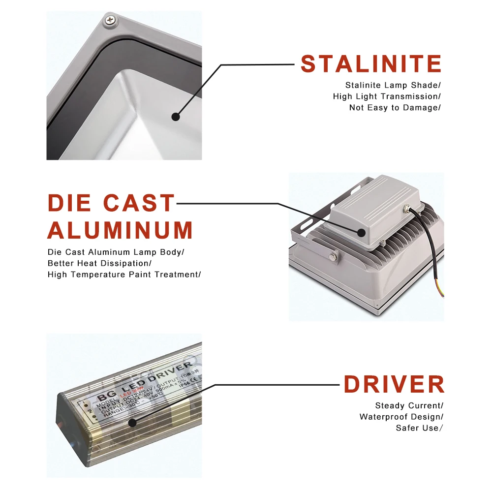 Светодиодный прожектор 110 В 220 Уличный настенный светильник 20 Вт 50 100 150 200