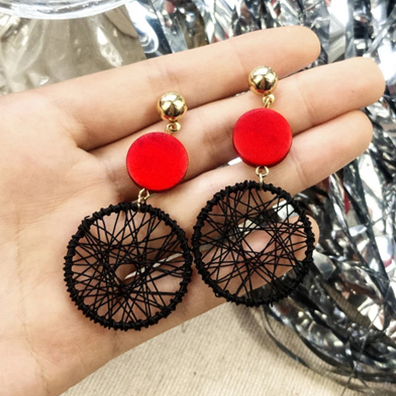 2021 модные роскошные простые большие круглые серьги женские Модные полые