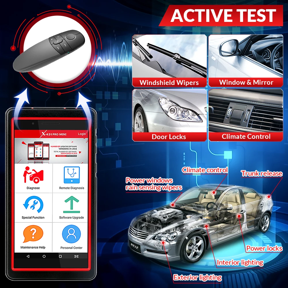 Диагностический сканер LAUNCH X431 PRO MINI v3.0 автомобильный полносистемный с Bluetooth Wifi OBD
