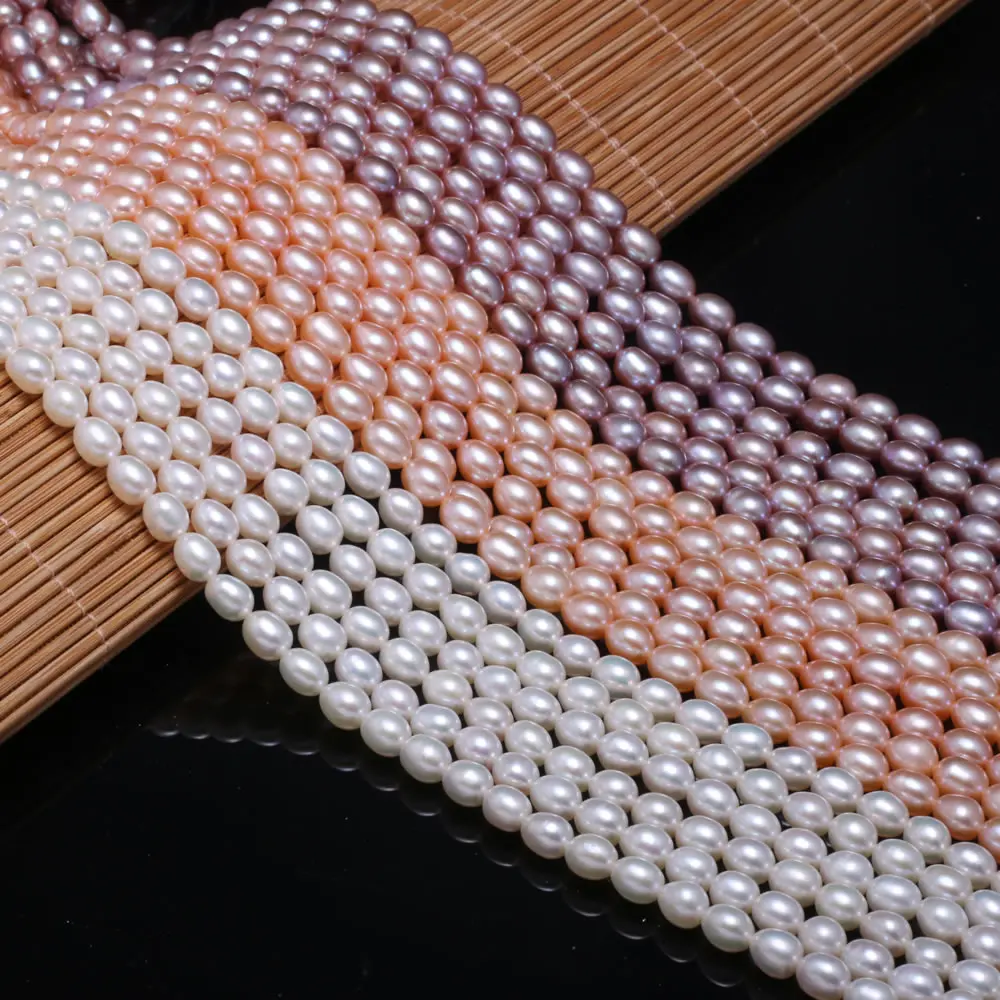 

Fine 100% Pearl Beads High Quality Loose Beads for DIY Bracelet Ornaments Sewing Garments Accessories Size 5-6mm