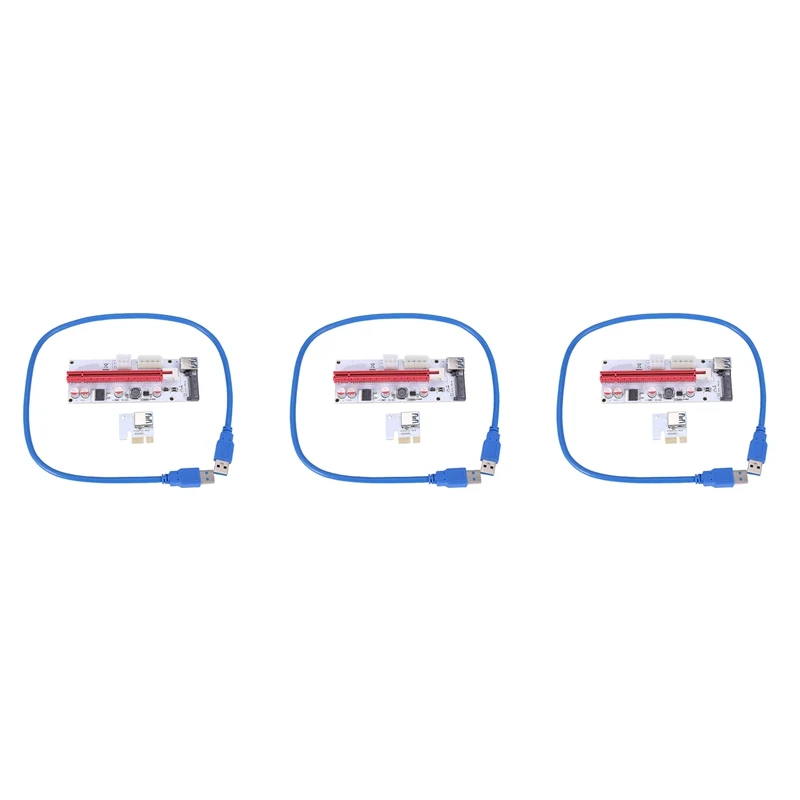 

3X USB 3.0 Pcie PCI-E Express 1X To 16X GPU Extender Riser Card Adapter