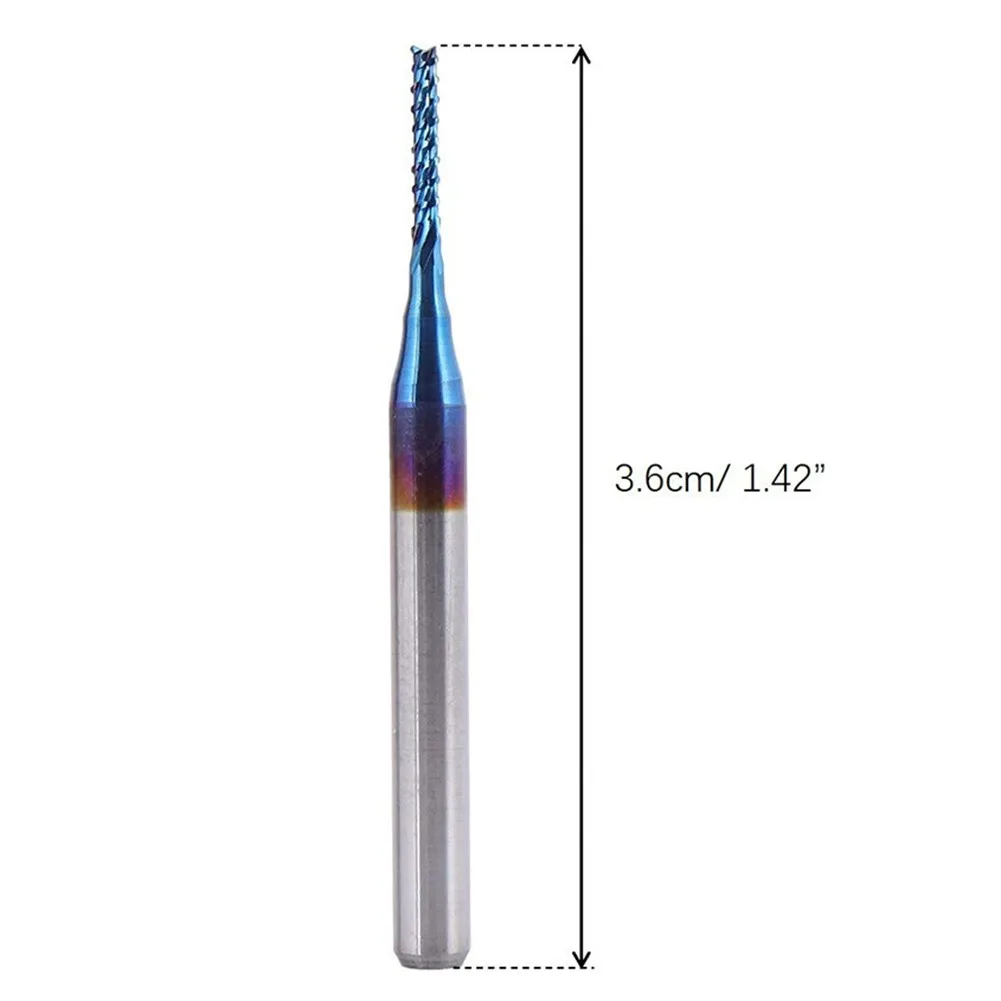 

10pcs 0.8-3.175mm End Mill CNC Router Bits Blue Coating Engraving Bits Cutter End Mill CNC Router Bits Machining Centers