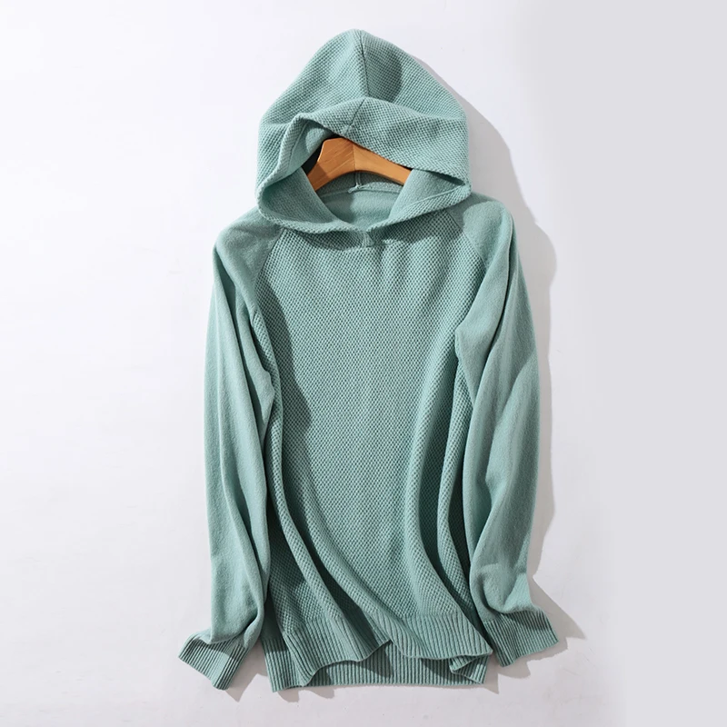 

MVLYFLRT Spring and Autumn New Woman Loose Pullover Korean Knit Sweater Base 100% Pure Wool Sweater