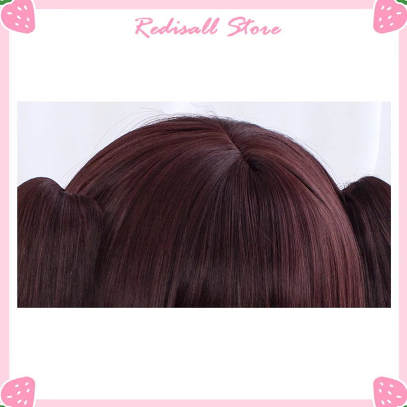 Nekopara Косплей Chocola ванильный парик конский хвост длинные прямые косички Хэллоуин