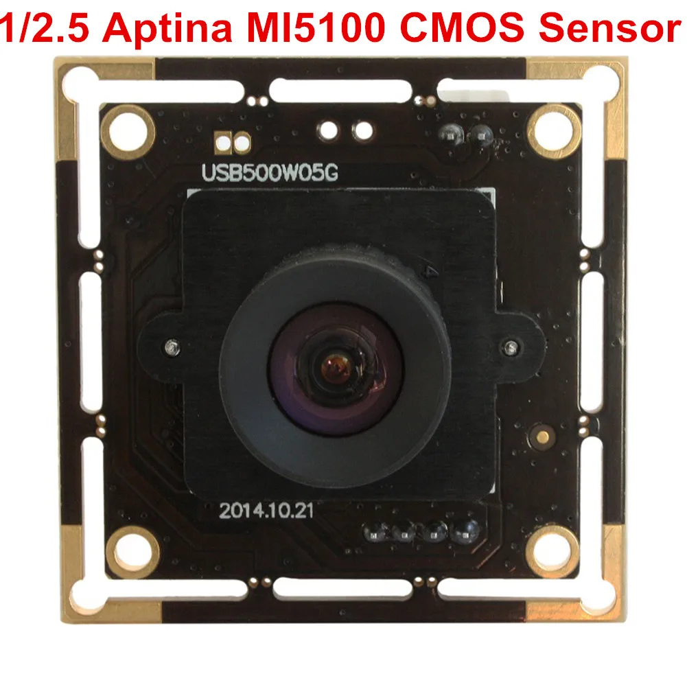 ELP Free driver 2592x1944 5MP USB 2 0 video kamera professional с Aptina MI5100 сенсором для сканера ELP-USB500W05G-FD100 |