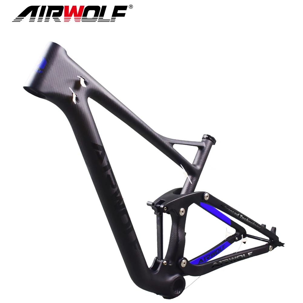 AIRWOLF Enduro Carbon Mtb рама 29er полный подвесной горный велосипед рамки дисковый тормоз