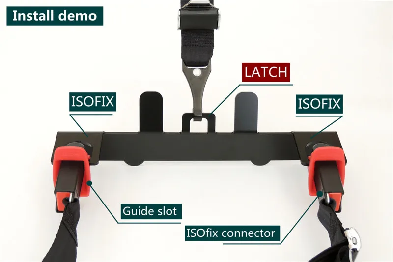 Isofix Защелка Ремня Безопасности адаптер Универсальный ISOFIX крепление база внедорожник автомобильный ремень безопасности кронштейн защелка 5 мм сталь ISOFIX адаптер