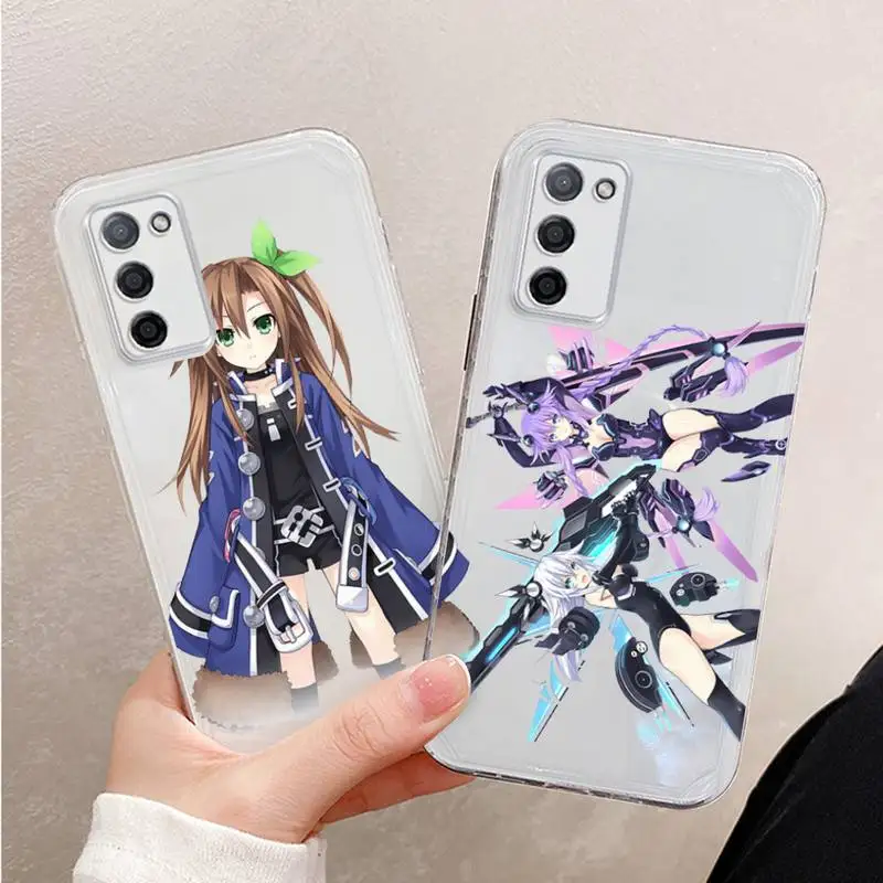 

Hyperdimension Neptunia girl Phone Case For Xiaomi Mi 11 Ultra Lite 10 Redmi Note 9 8 7 9a K30S K40 Pro Transparent Coque