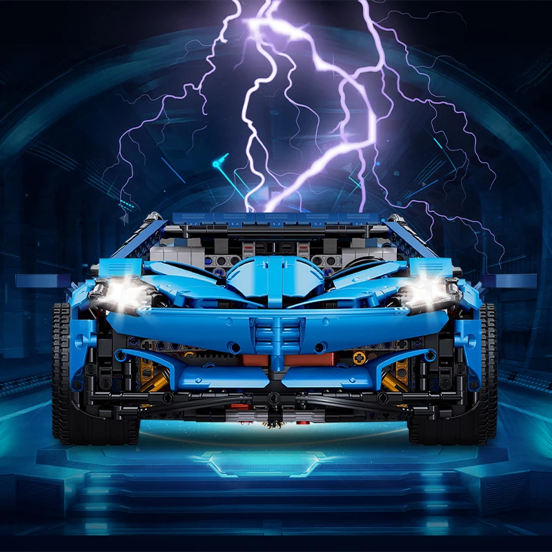 city technical mini super sports car model moc building blocks famous bugatti racing vehicle bricks educate toys for children free global shipping