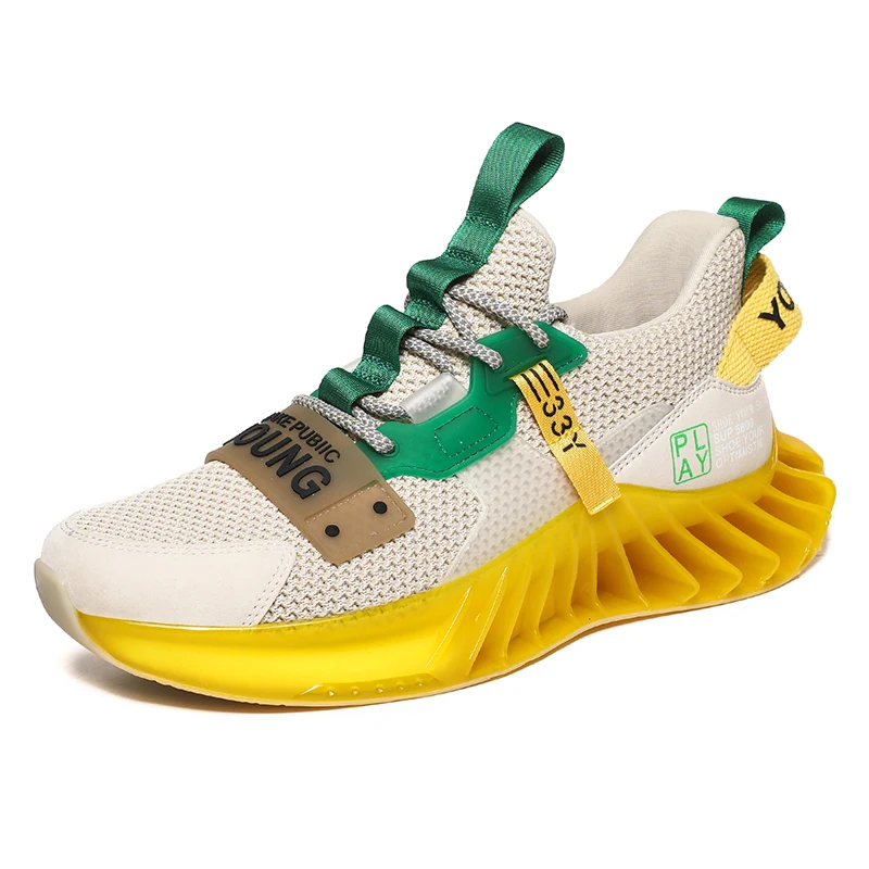 

New Blade Shoes Running Shoes Men High Quality Reflective Sneakers Men Breathable Mesh Tourist Fashion Trainers Big Size 39-46