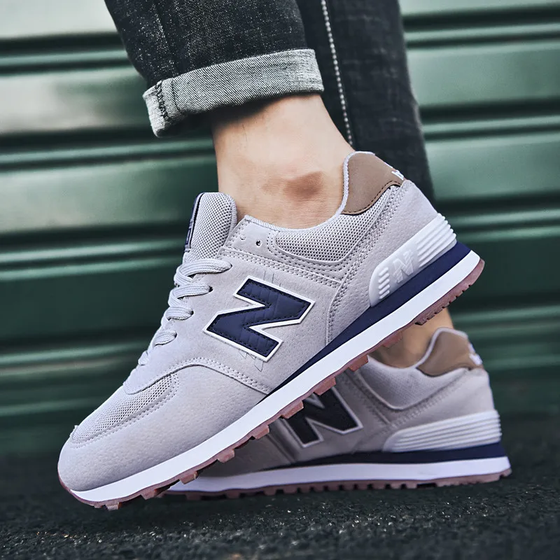 

Retro N word logo574 couple sports shoes outdoor men's hiking casual shoes new boonirr hiking shoes