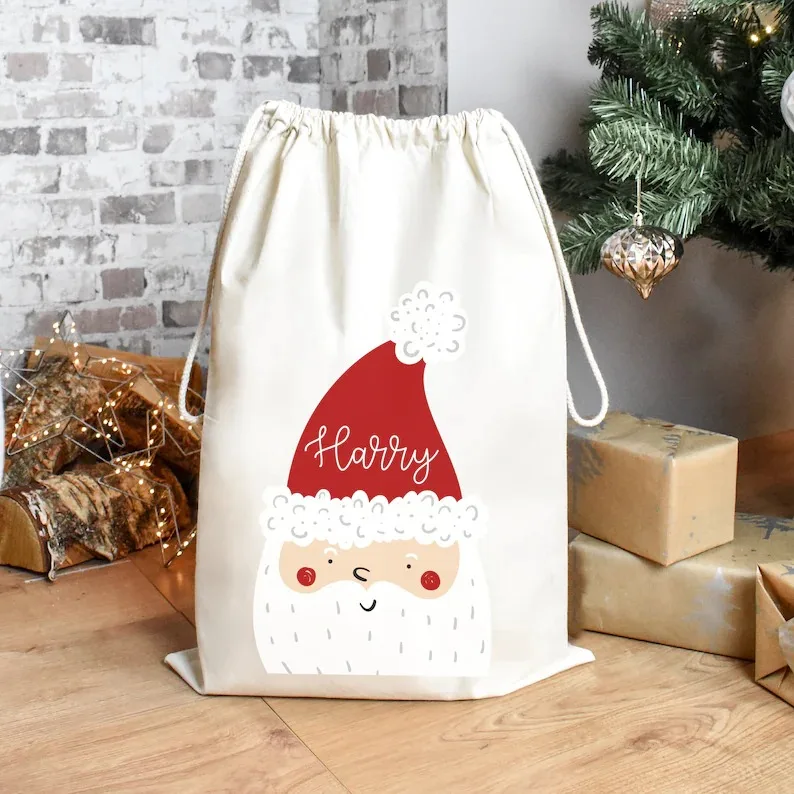 

Персонализированный Рюкзак Санта-Клауса, Рождественский рюкзак, детский Рождественский Подарочный рюкзак, Детская сумка Санта-Клауса, ста...