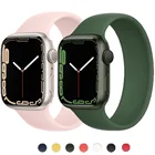 Ремешок Solo Loop для Apple Watch Band 44 мм 40 мм 45 мм41 мм 38 мм 42 мм, эластичный браслет для смарт-часов iWatch series 5 4 3 SE 6 7