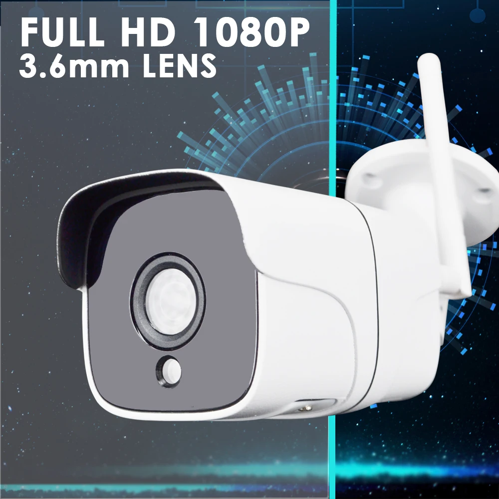 Наружная беспроводная IP-камера видеонаблюдения с ночным видением 1080P |