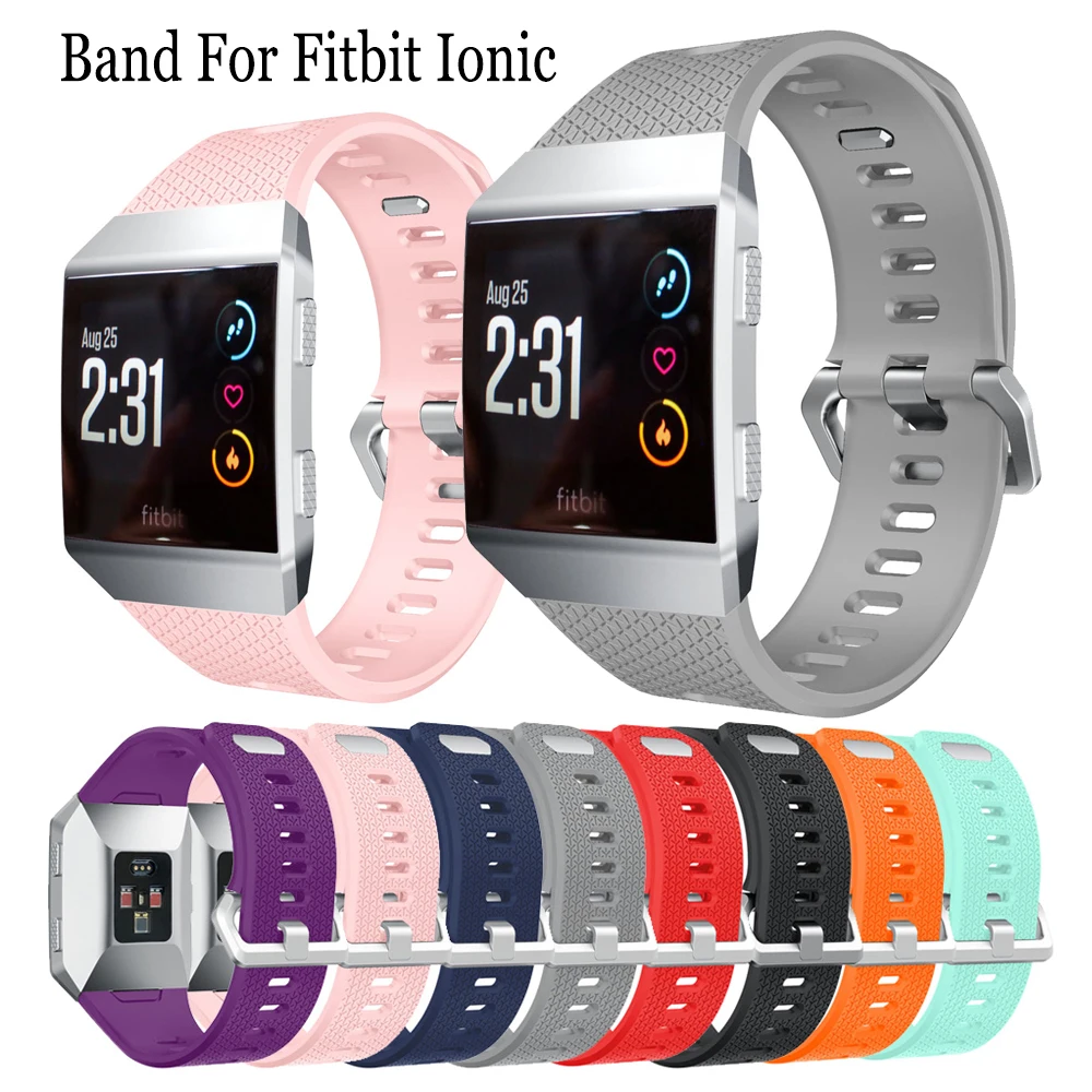 L/S Size Soft Silicone Wristbands Sport Strap Replacement Watchband For Fitbit Ionic Smartwatch Band Bracelet for fitbit ionic